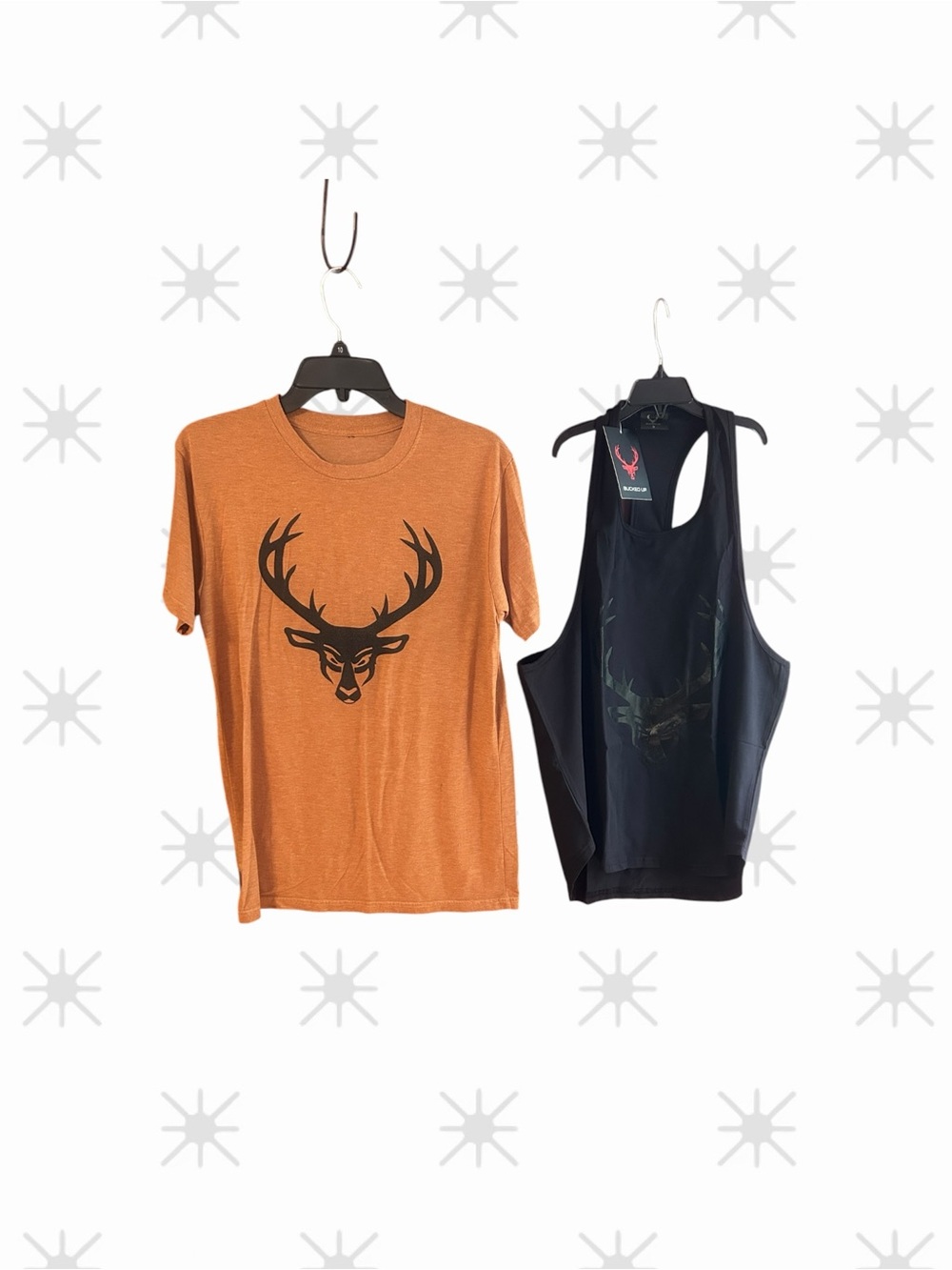 Bucked Up Orange T-shirt; Bucked Up black NIP Tank Top Bundle (2)